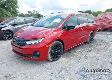 2025 Honda Odyssey Sport-L из США, поврежденный, VIN 5FNRL6H74SB050410